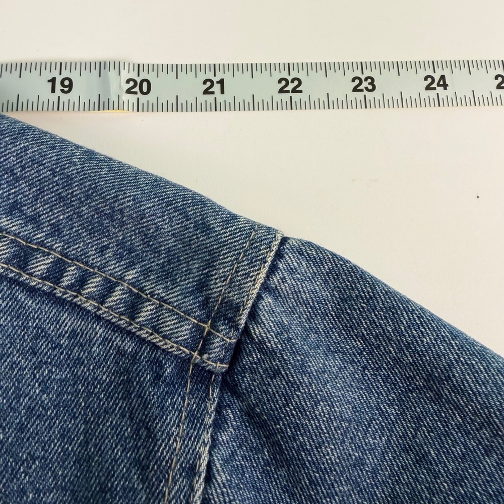 Vintage Marbolo Star Denim Trucker Jacket Mens Small Blue Medium Wash Cotton - Picture 5 of 7